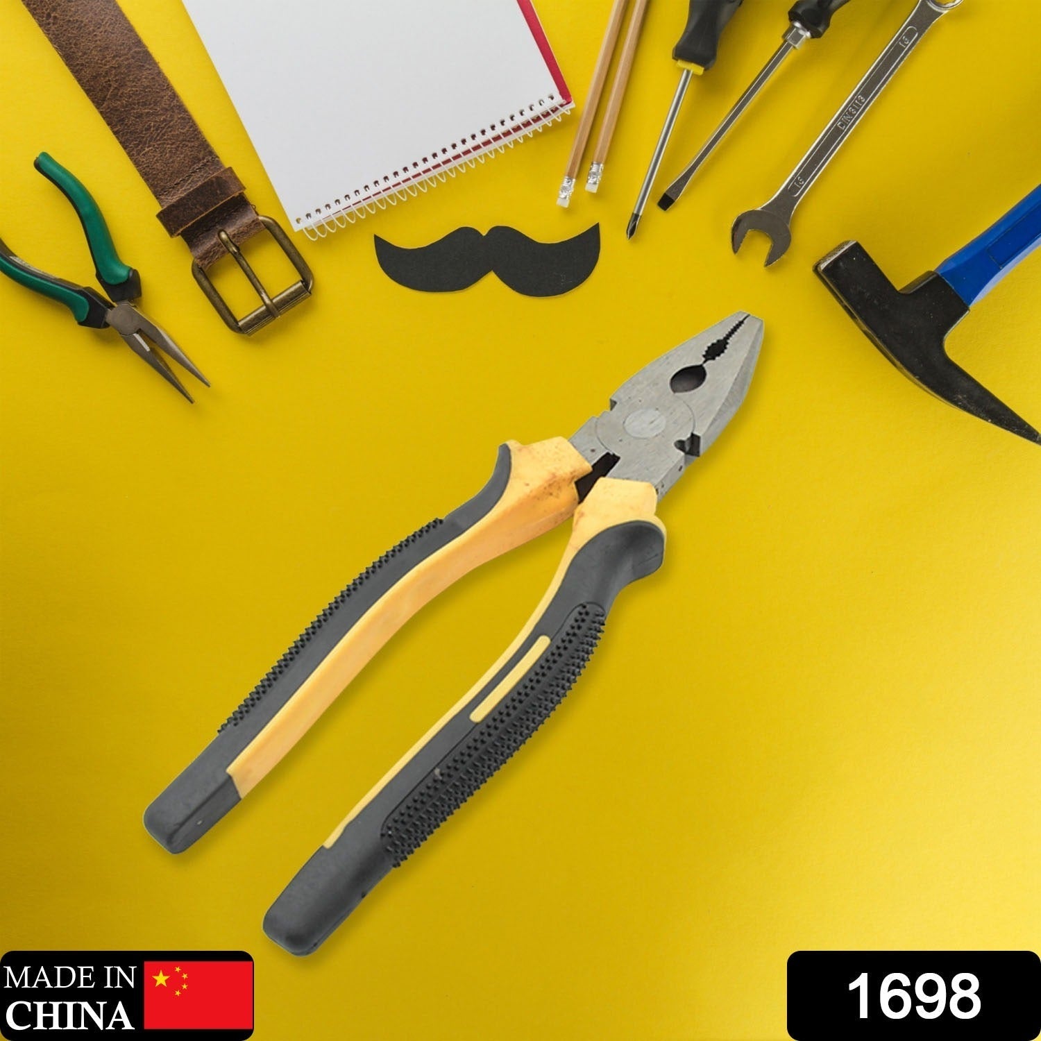 1698 Wire Beading Featured Repair Tool Serrated reliable efficacy Jaws Combination Cutting Plier, Sturdy Steel Combination Plier for Home & Professional Use 1pc 1698 Wire Beading Featured Repair Tool Serrated reliable efficacy Jaws Combination Cutting Plier, Sturdy Steel Combination Plier for Home & Professional Use 1pc